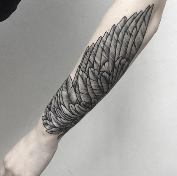 Wing on Forearm by Parvick