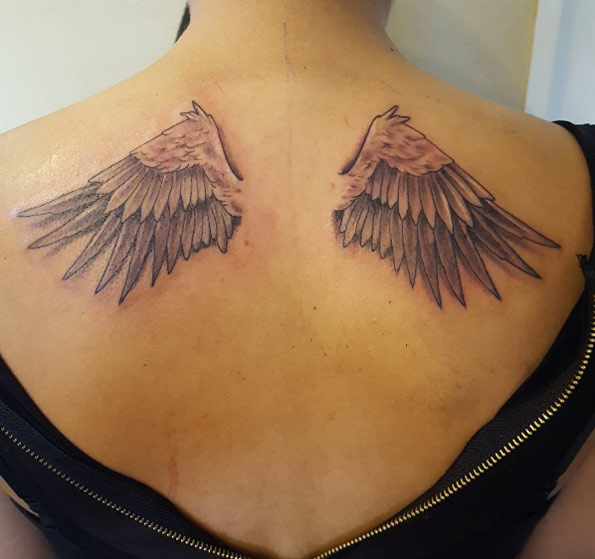 Angel Wings on back by Jerry Villalobos