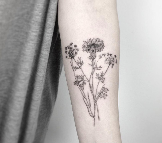 Blackwork Wildflowers by Jakub Nowicz