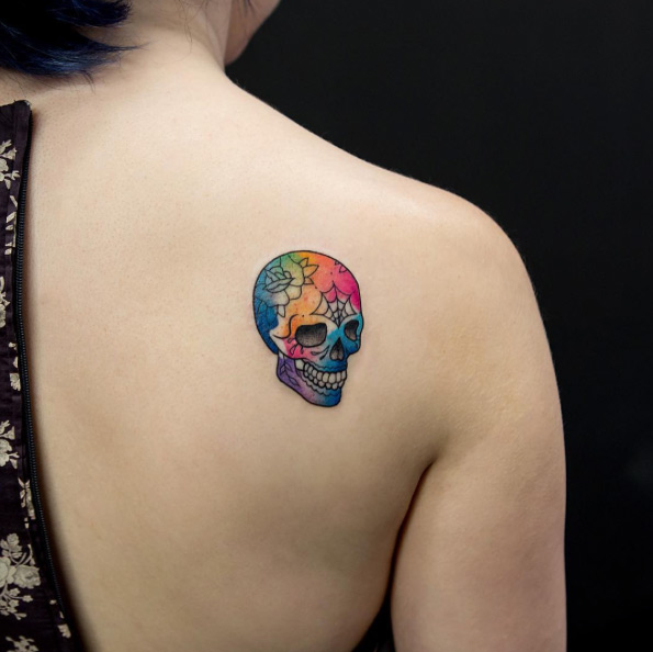 Colorful skull by Georgia Grey