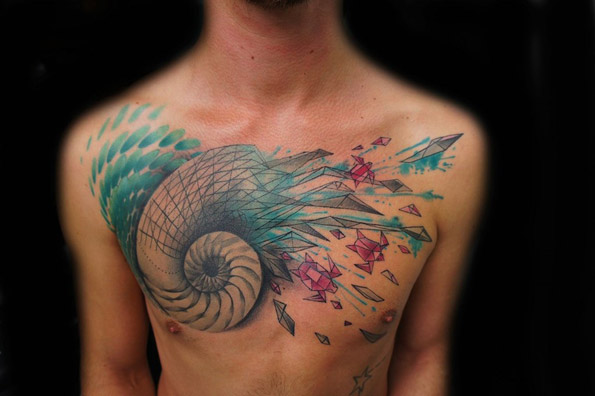 Fascinating chest piece by Jay Freestyle