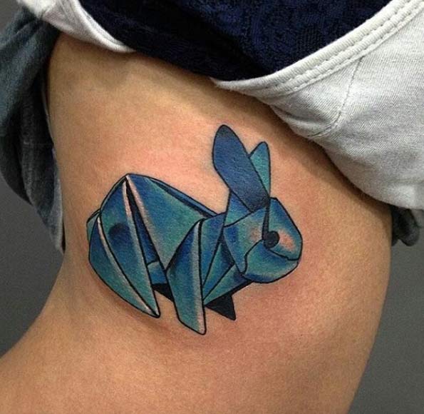 61 Beautiful Origami Inspired Tattoo Designs - TattooBlend