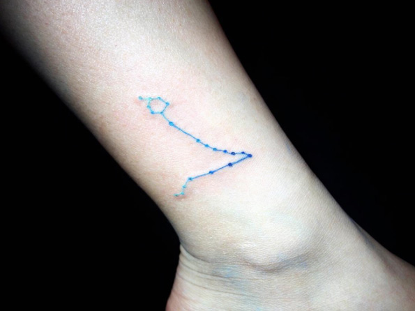 Blue ink constellation by EDNA