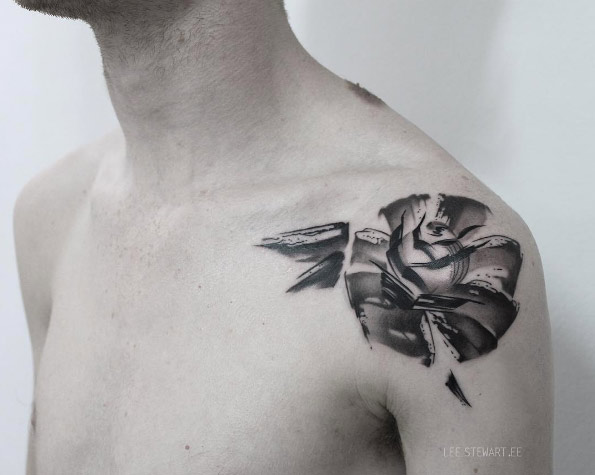 Floral shoulder work by Lee Stewart
