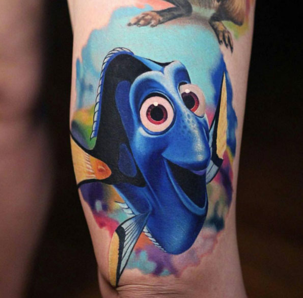 Finding Dory tattoo design by Luka Lajoie