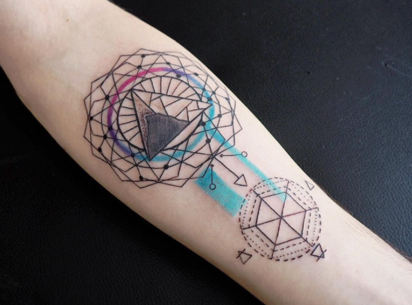 Geometric tattoo design by Baris Yesilbas