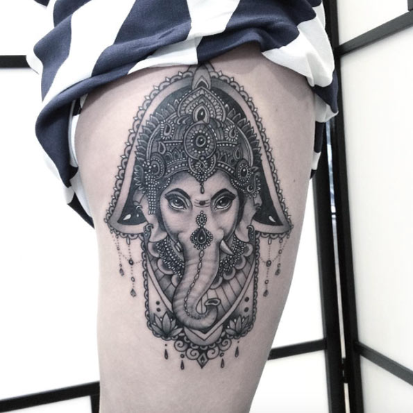Ganesha hamsa by Flo Nuttall