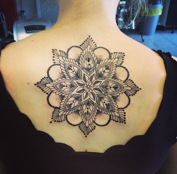 Mandala back piece by Caron-Marie