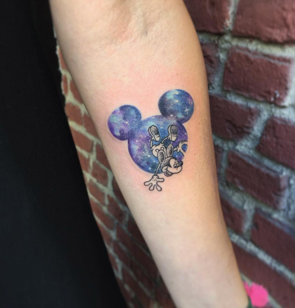 Mickey Mouse space tat by Eva