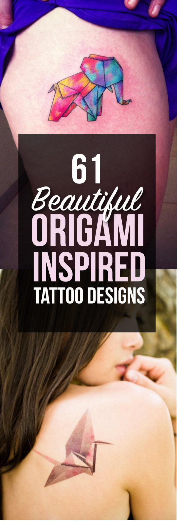 61 Beautiful Origami Inspired Tattoo Designs | TattooBlend