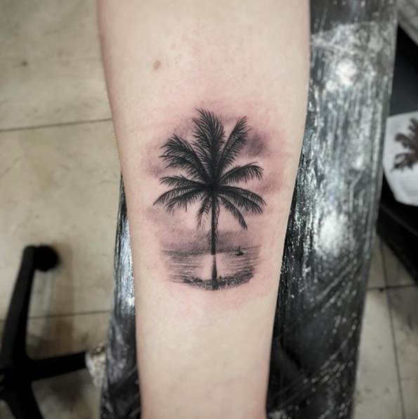 38 Alluring Palm Tree Tattoo Designs - TattooBlend