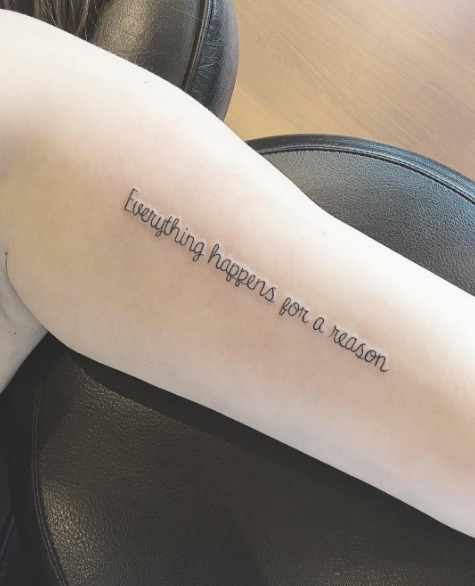 'Everything happens for a reason' by Cholo Ink