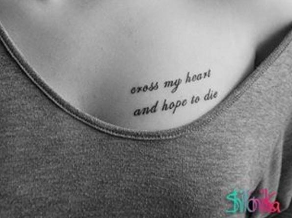Simple quote on chest