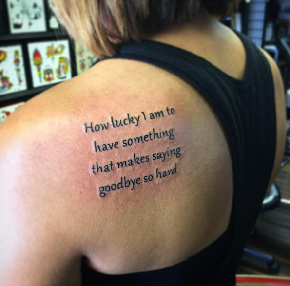 Love quote tattoo by Andre Servin