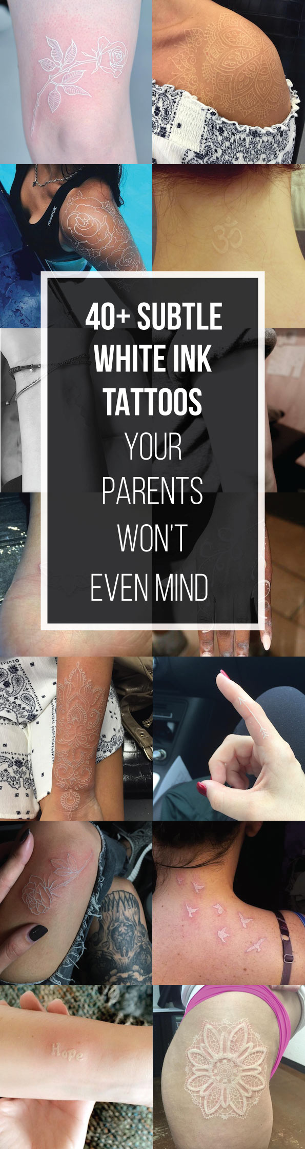 40+ Subtle White Ink Tattoos Your Parents Won't Even Mind | TattooBlend