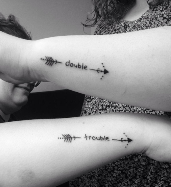 Best friend arrow tattoos via Elyse Gullison