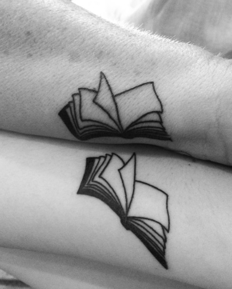 Best friend book tattoos by Gabbi Greco