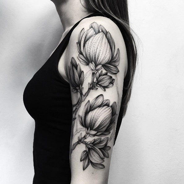 Textured floral arm piece by Parvick