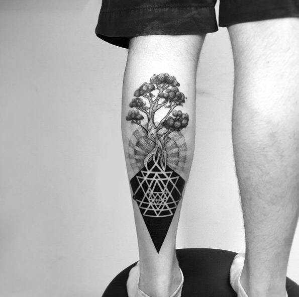 Spiritual roots tattoo by Daniel Matsumoto