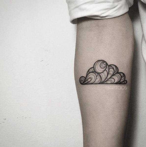 Creative cloud tattoo by Fin Tattoo
