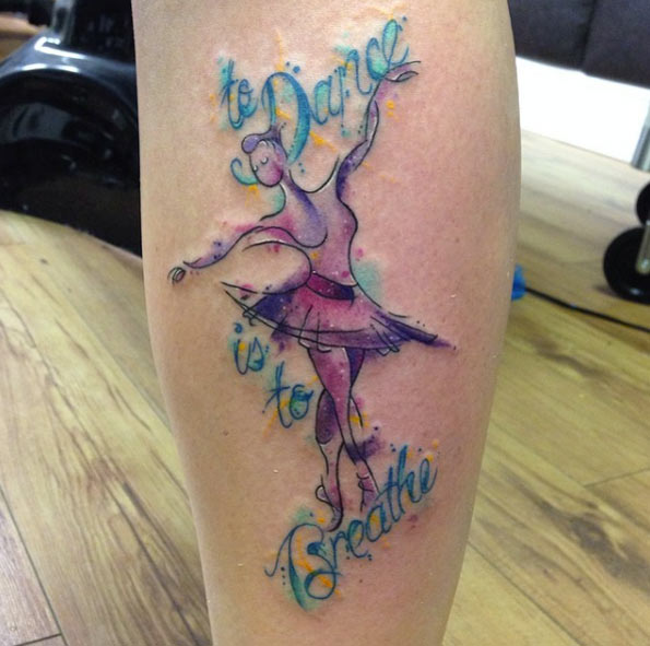 Watercolor Ballet Dancer by Ryan Tews