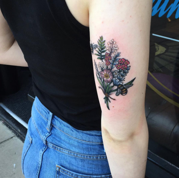 Wildflower tricep tat by Chris Stockings