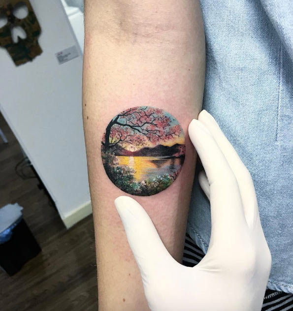 Possibly the best landscape tattoo ever? by Eva Krbdk