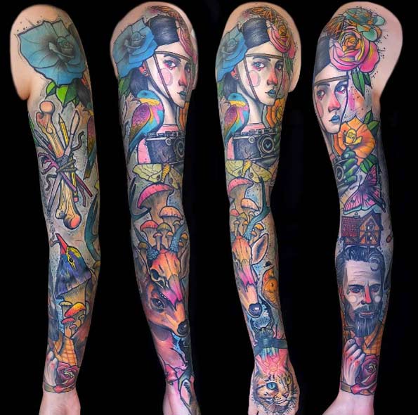 Colorful sleeve by Schwein