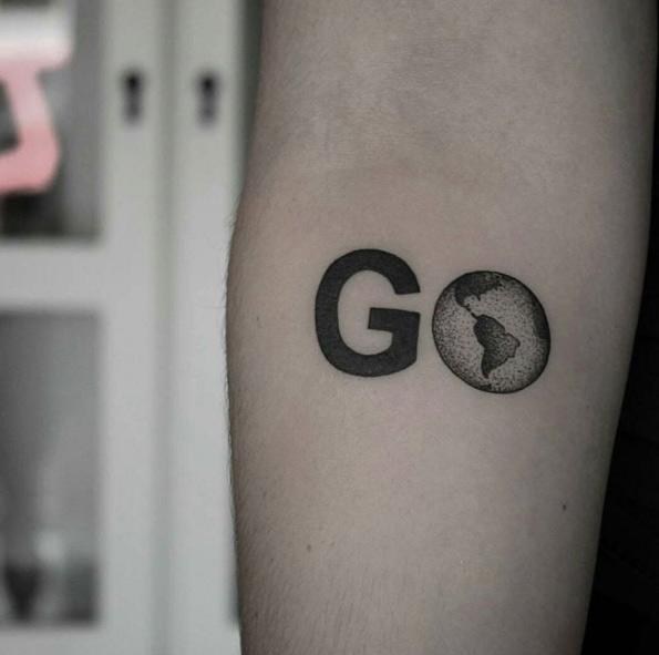 Creative go travel tattoo by Marquinho Andre