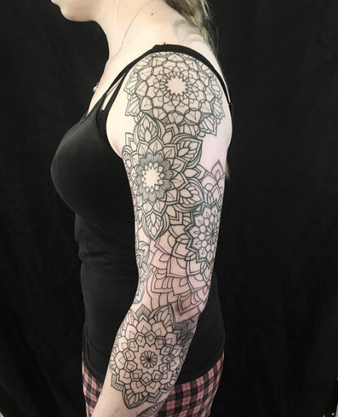Mandala flower sleeve by Dominique Holmes