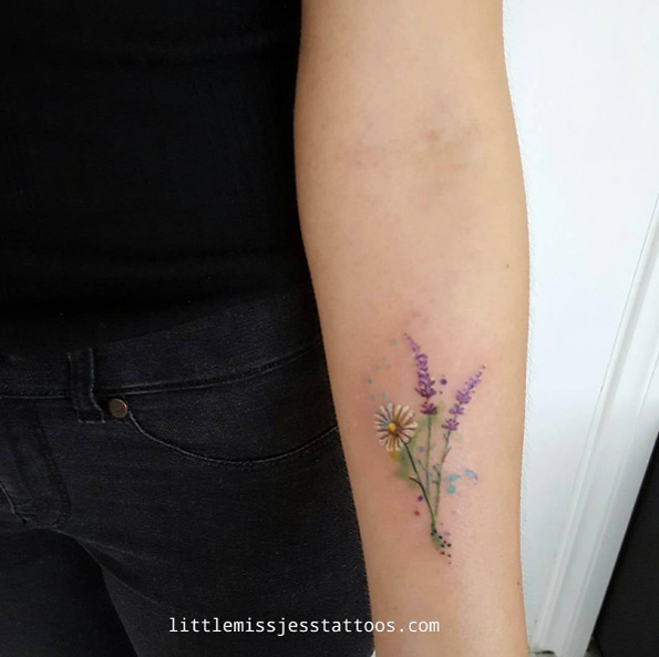 Small watercolor floral work by Jess Hannigan