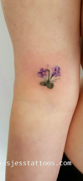 Tiny violets by Jess Hannigan