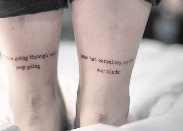 40 Awesome Text & Word Tattoo Designs - TattooBlend