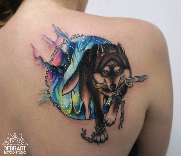 Wolf back shoulder piece by Deborah Genchi