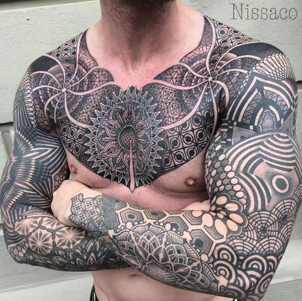 Battle suit tattoo by Nissaco