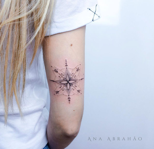 Beautiful dotwork tattoo design by Ana Abrahao