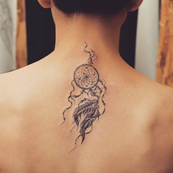 Dreamcatcher tattoo by Tattooist Grain