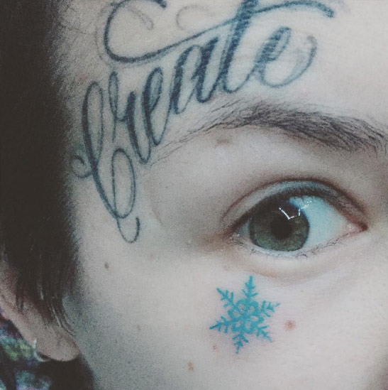 Snowflake on face by Marina Burrito