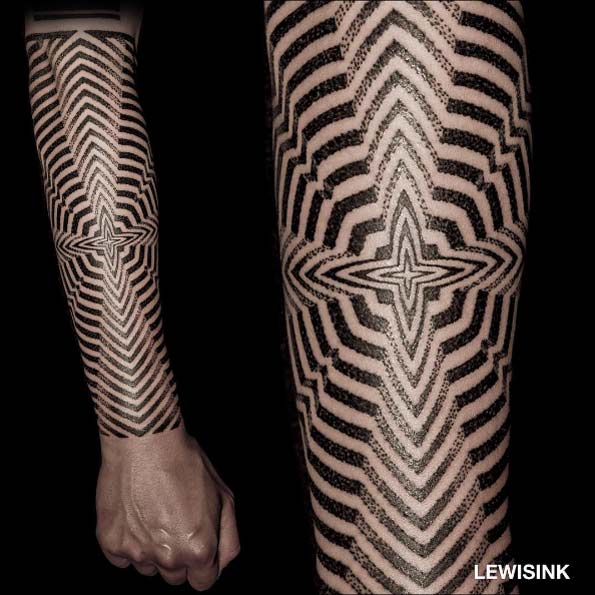 Mesmerizing half-sleeve tattoo by Kinetink