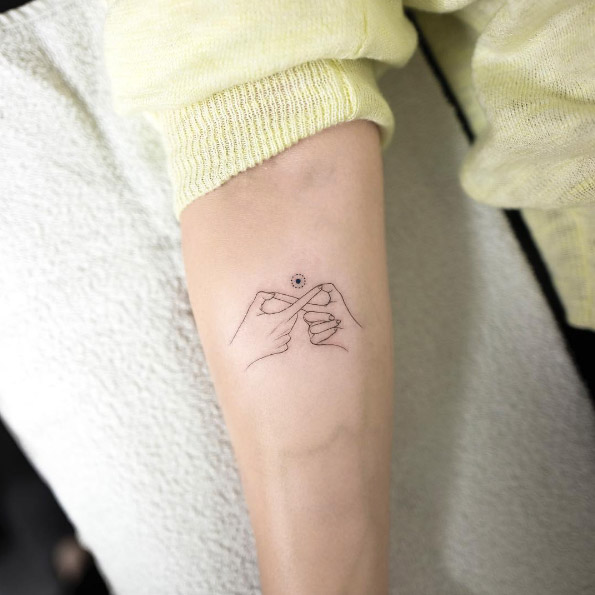 Infinity hand symbol tattoo by Hongdam