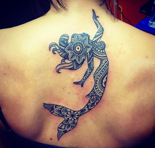 Mandala mermaid tattoo by Young