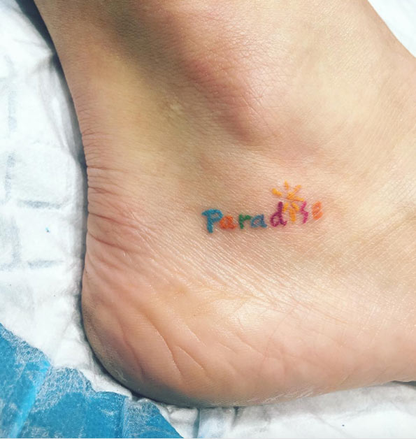 Paradise tattoo by Lauren Winzer