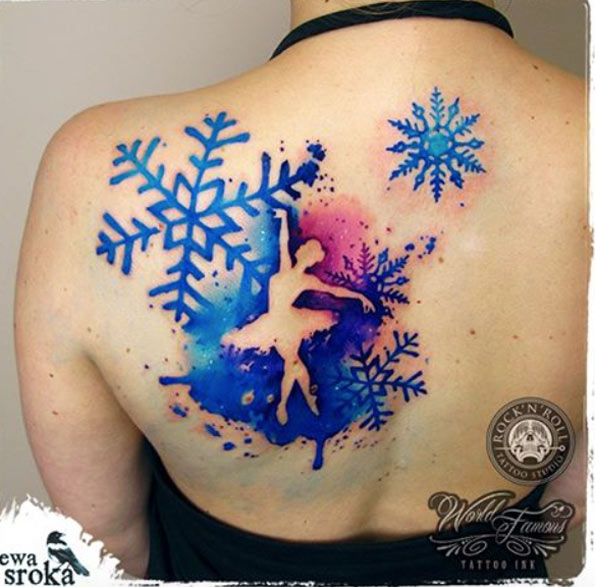 Snow dancer tattoo by Ewa Sroka