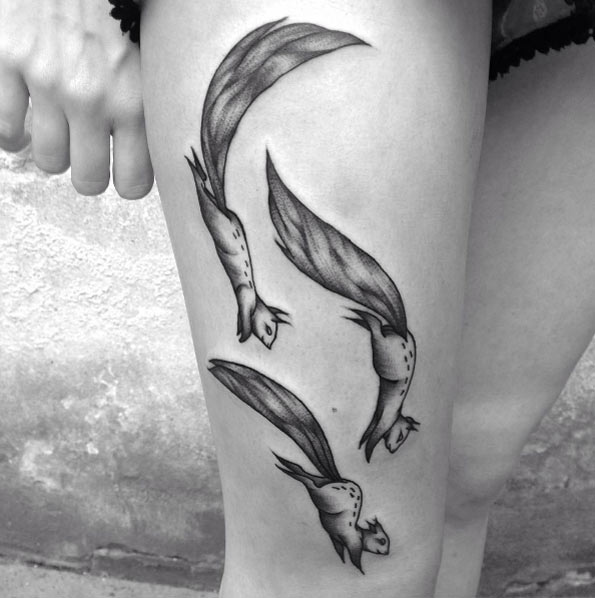 Squirrel tattoos by Skrzyniarz 