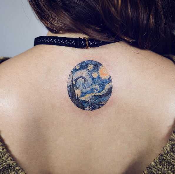 Van Gogh Starry Night tattoo by Sol Art