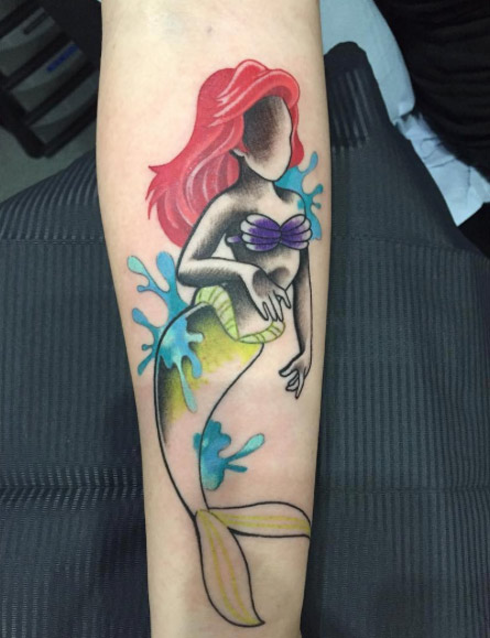 Ariel from The Little Mermaid tattoo by Luna