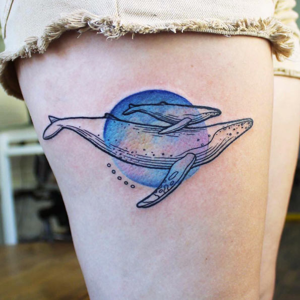 Whale tattoos via Emily Kaul