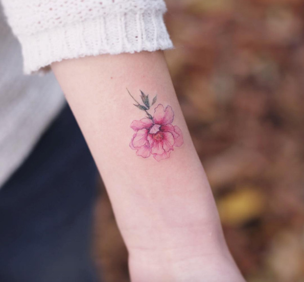 Pink peony by Tattooist Flower