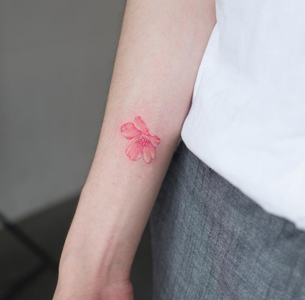 Cherry blossom tattoo by Sol Art