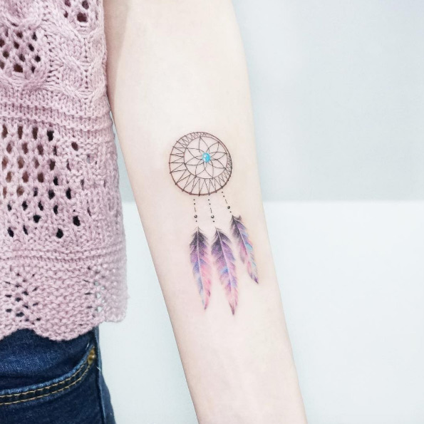 Dreamcatcher tattoo by Tattooist IDA